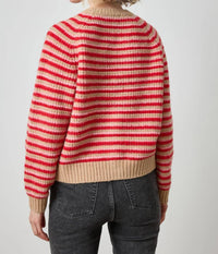 Lilla P - Button Front Striped Cardigan