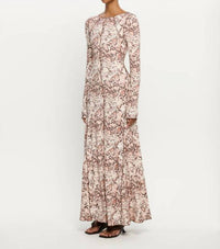KIVARI Jersey Maxi Dress in simone - women's dress - detail view