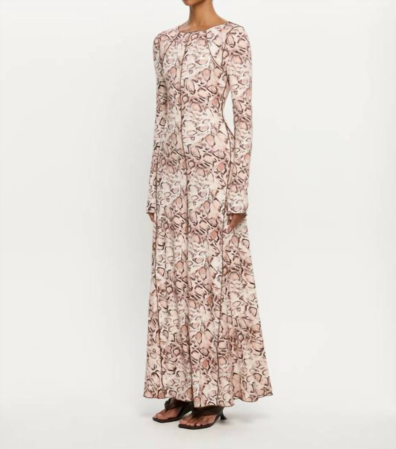 KIVARI Jersey Maxi Dress in simone - women's dress - detail view