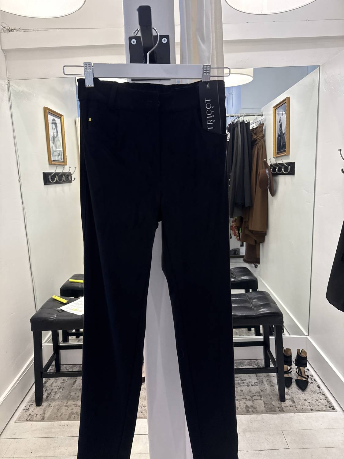 Tricot Chic Women's Faux Suede Pant in black - women's pants