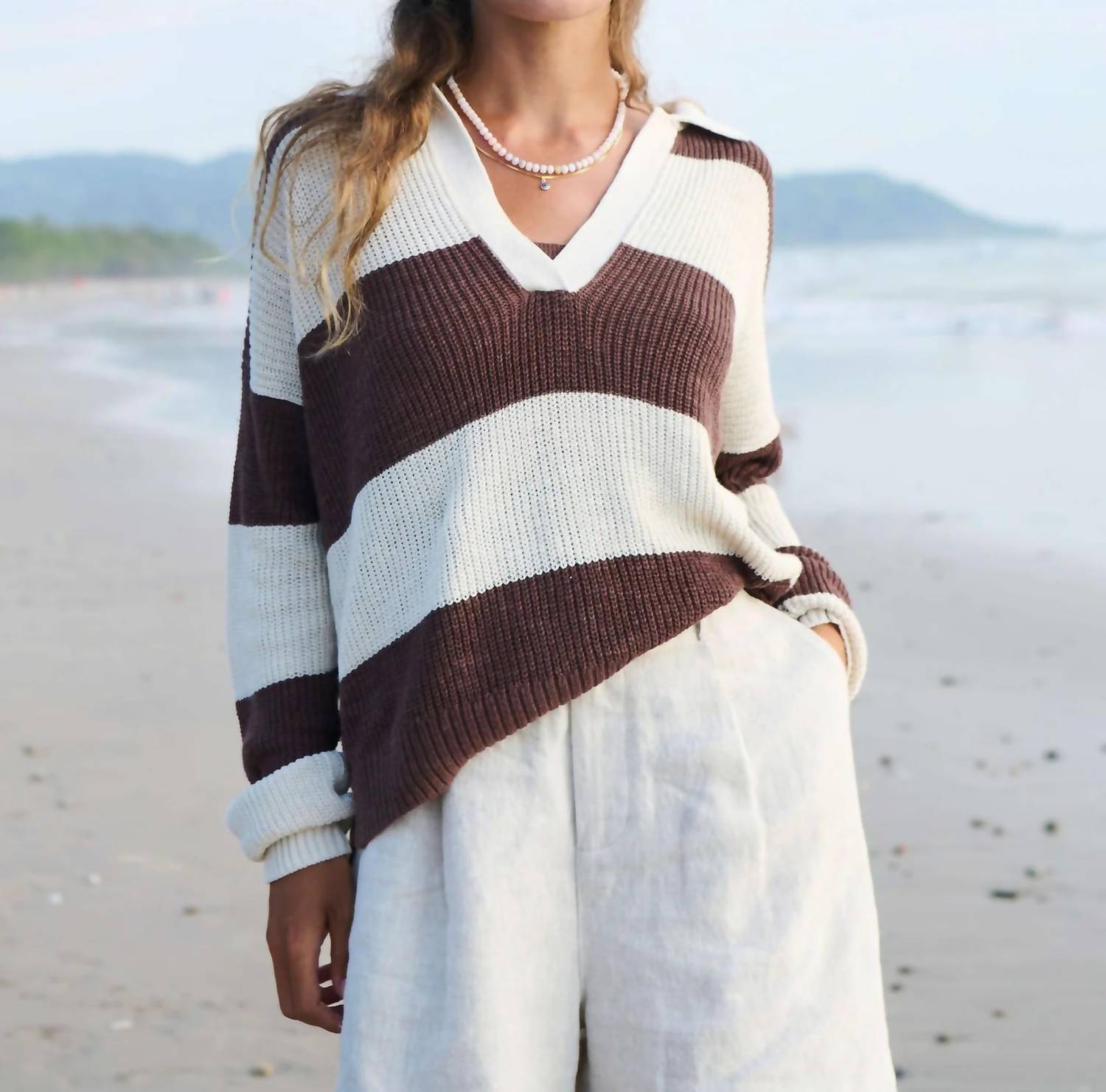 Faherty - Miramar Linen Polo Sweater
