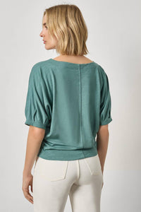 Lilla P Darted Sleeve Dolman Wedge Top in eucalyptus - women's blouse - alternate view