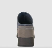 Naked Feet Women's Coach Platform Clogs in dark grey - women's shoe - detail view