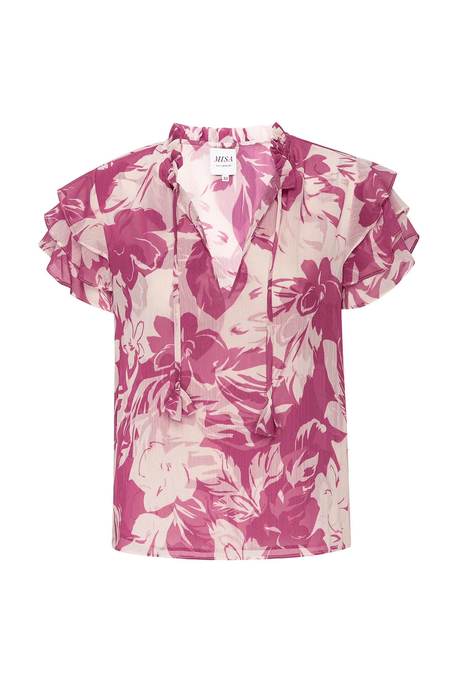 Misa Los Angeles - Maria Ruffle Sleeves Top