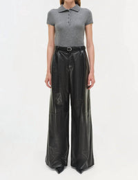 Simkhai - Kobie Wide Leg Leather Pant