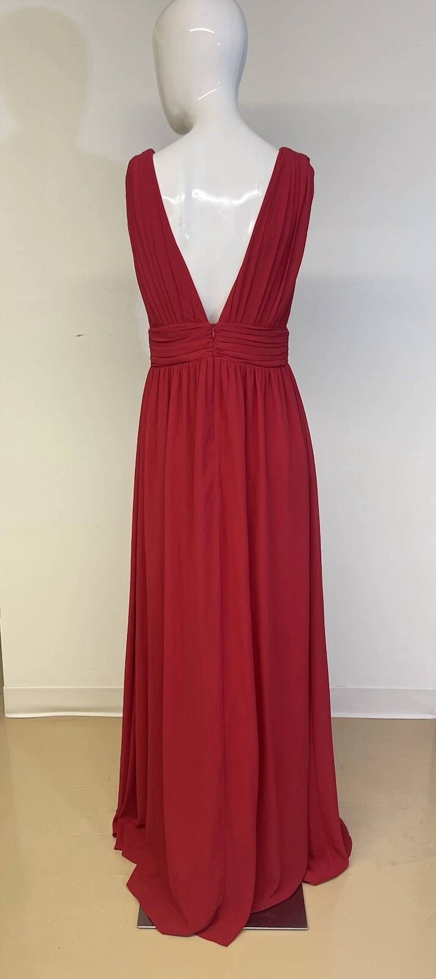 Lulus - Sleeveless Empire Waist Side Slit Maxi Dress