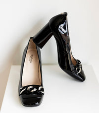 NeroGiardini Women's Vernice Pump in black - women's heels - detail view