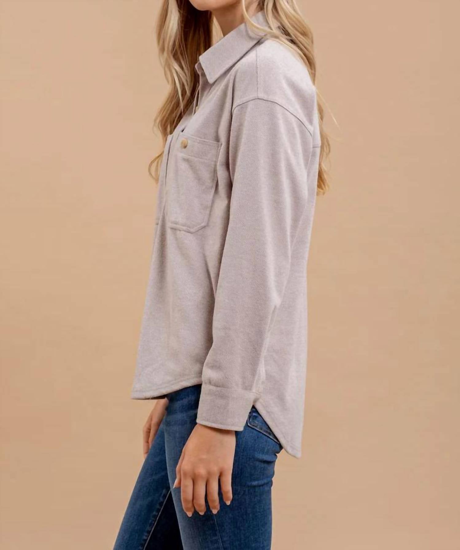 Blu Pepper - Soft Knit Shacket