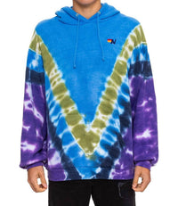 AVIATOR NATION Unisex Hand Dyed V Relaxed Pullover Hoodie in ocean purple - women's top - view 5