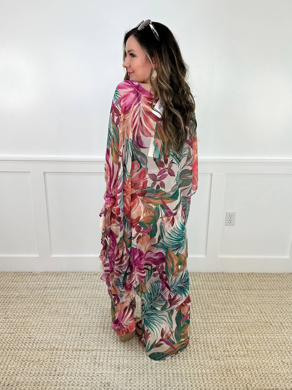 White Birch - The Tropics Call High-rise Palazzo Pants