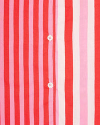 Printfresh Long Sleeve Top & Shorts Set in taffy stripe - women's intimate - alternate view