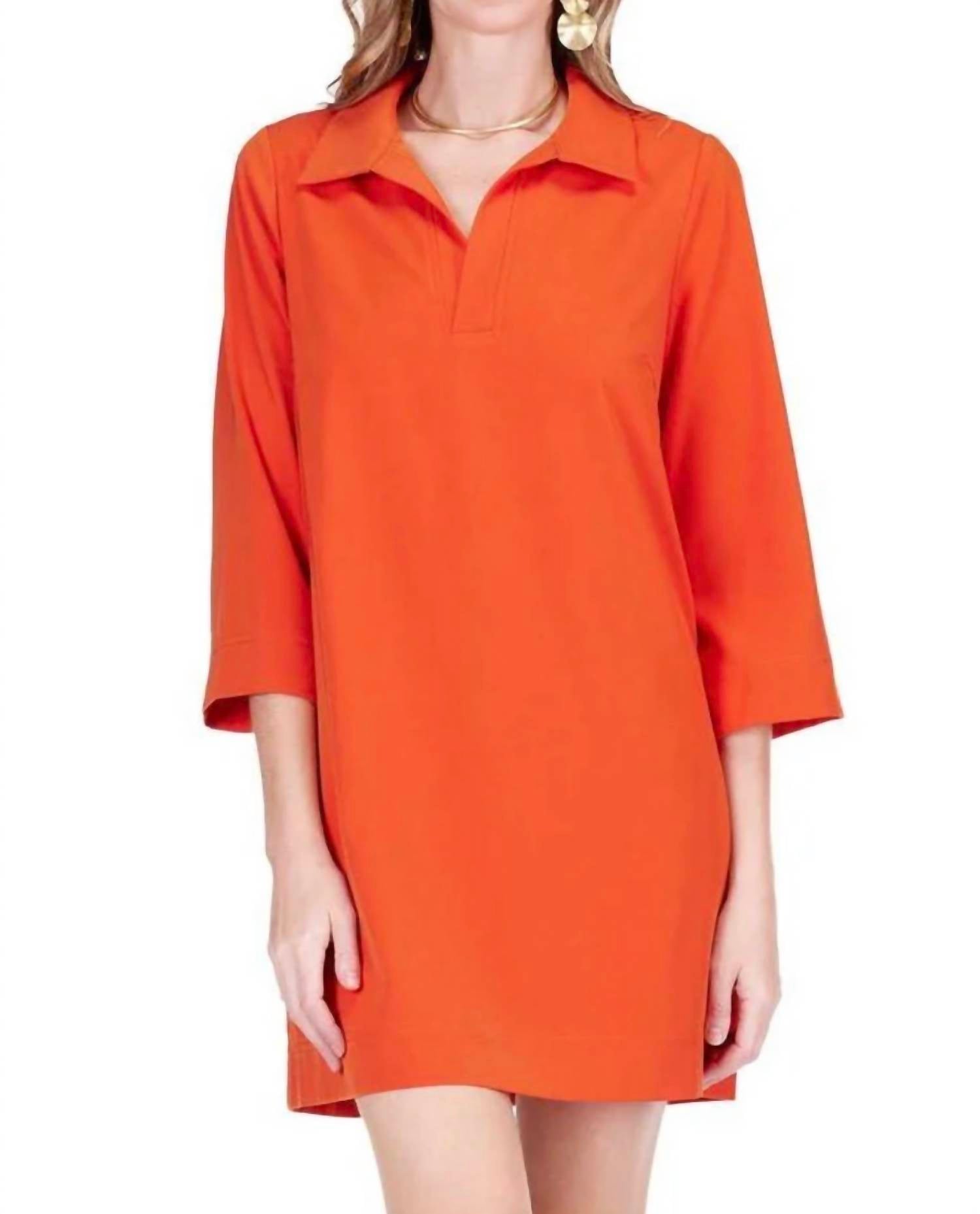 Jade - Placket Bell Sleeve Dress