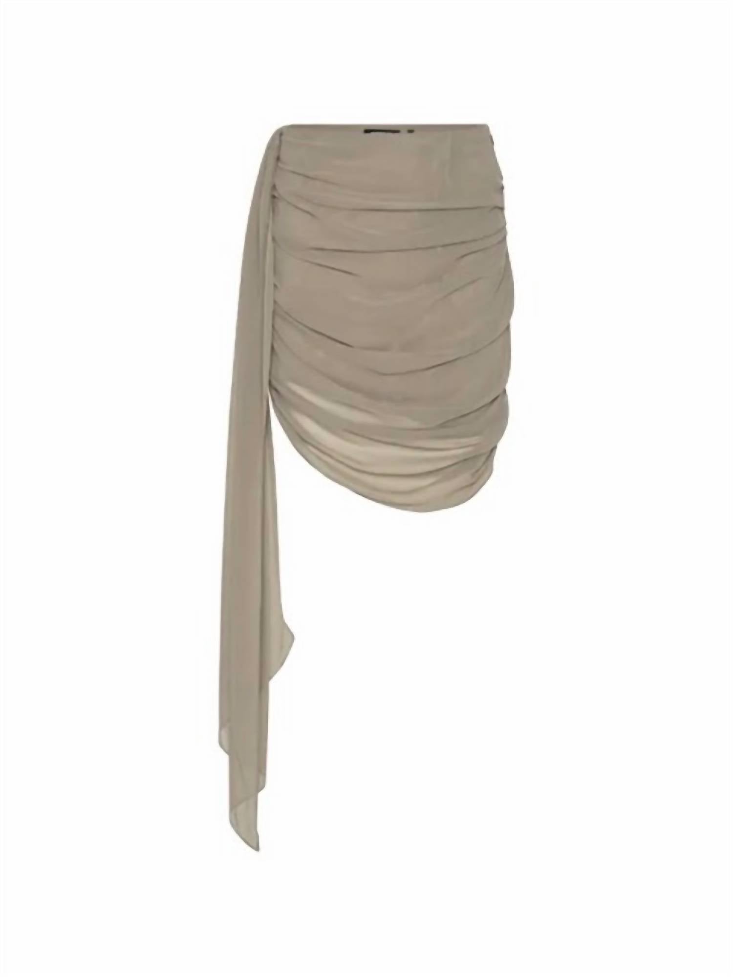 Rotate - Chiffon Draped Mini Skirt