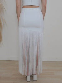 Endless Blu. - SO GATSBY FRINGE SKIRT