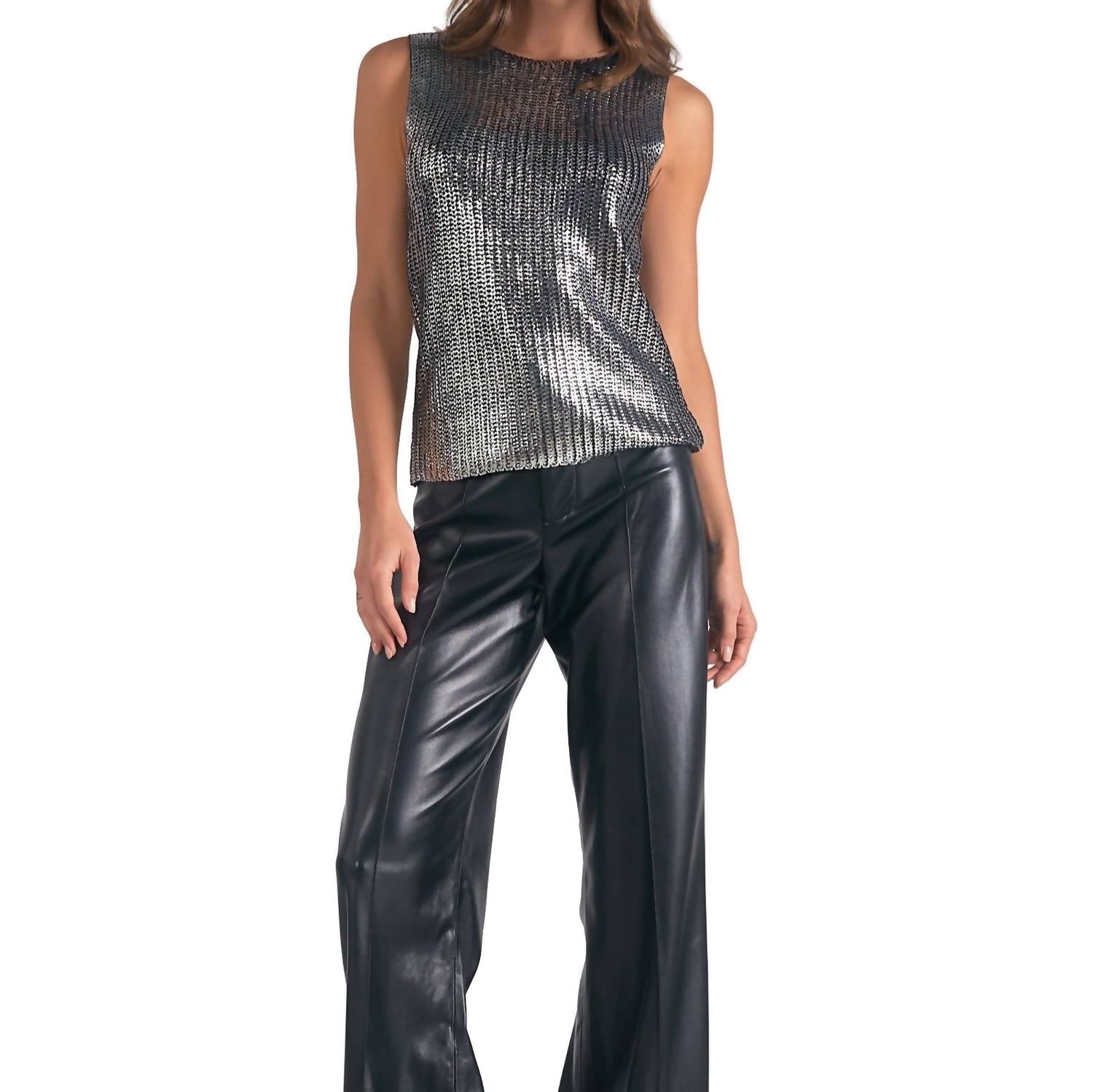 Elan - Shine On Sleeveless Sweater