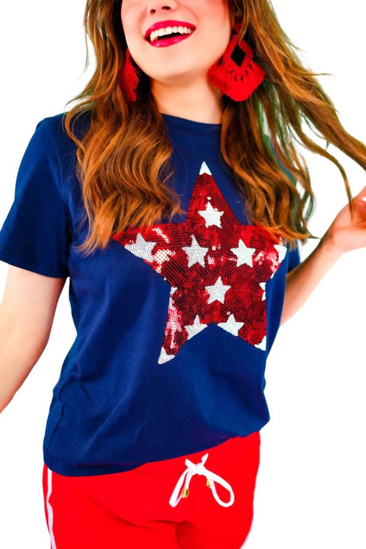 Jess Lea - Stars & Sparklers Sequin Tee Top