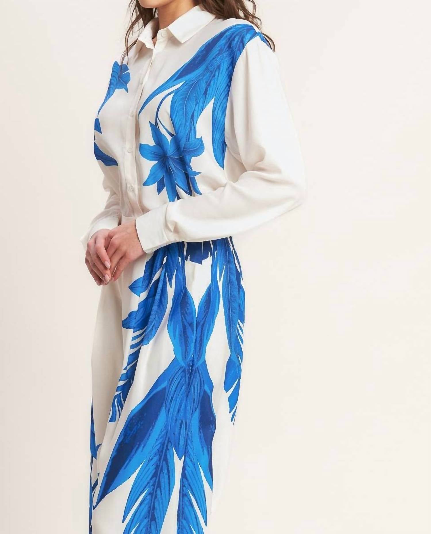 Flying Tomato - Printed Woven Button Down Shirt