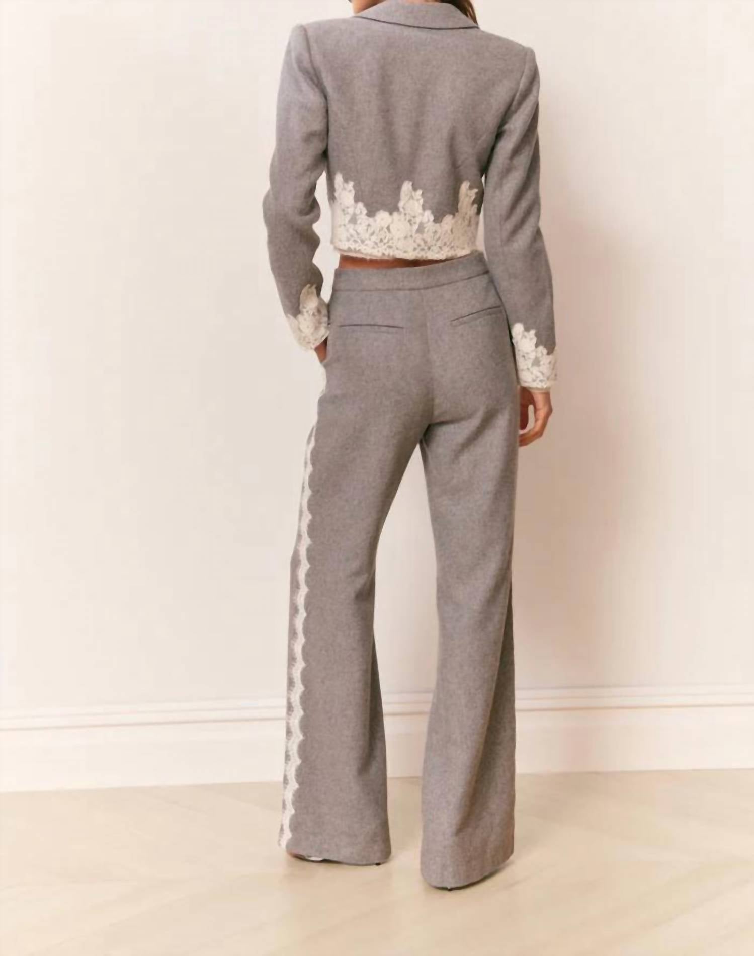 Loveshackfancy - Oriaith Lace Trimmed Trousers