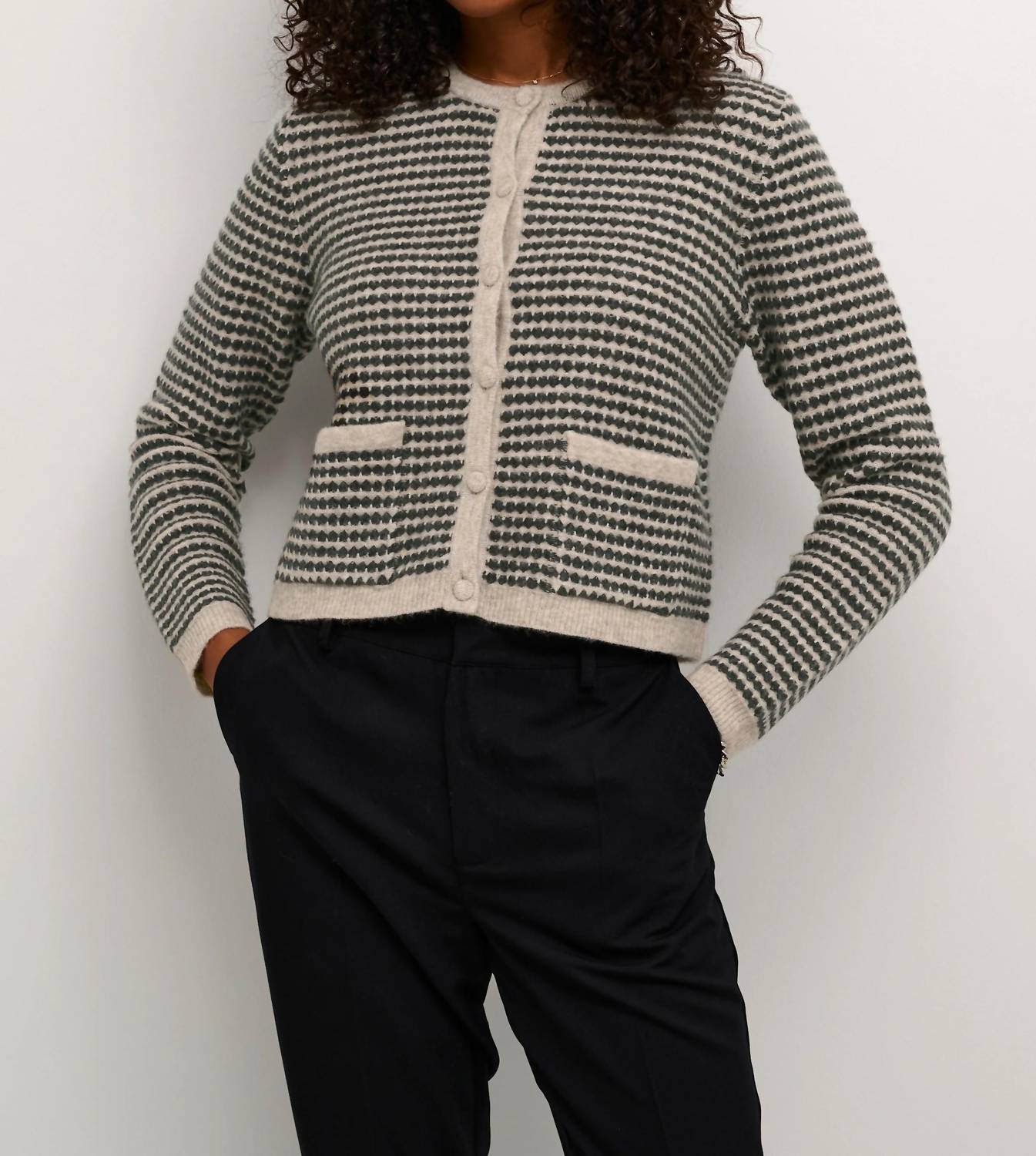Kaffe - Kaellery Button Round Neck Cardigan