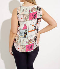 Charlie B - Printed Reversible Comic Cami Top