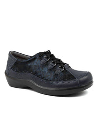 Ziera Women’s Allsorts Shoe – Extra Wide in navy swirl leather - women's sneaker