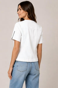 J. Society - Twill Short Sleeve Moto Jacket