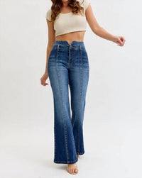 Cello - Super High Double Waist Band Flare Jeans