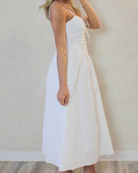 Blue Blush - VERONA POPLIN MIDI DRESS