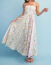 Gigio - Mixed Floral Cotton Maxi Dress