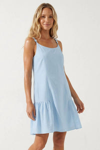 Naked Zebra - Button Detail Ruffle Mini Dress
