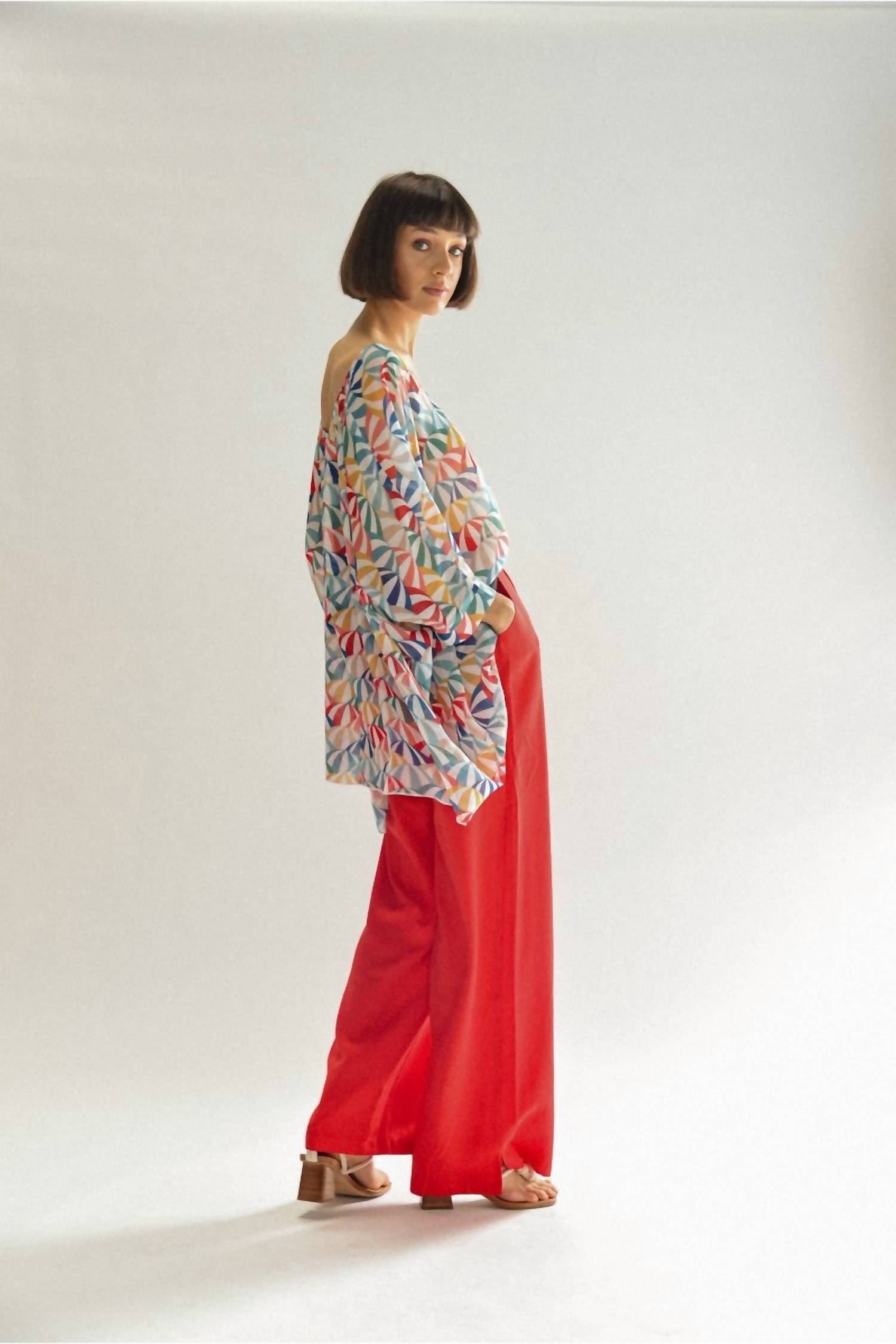 Molly Bracken - Umbrella Print Wrap Tunic