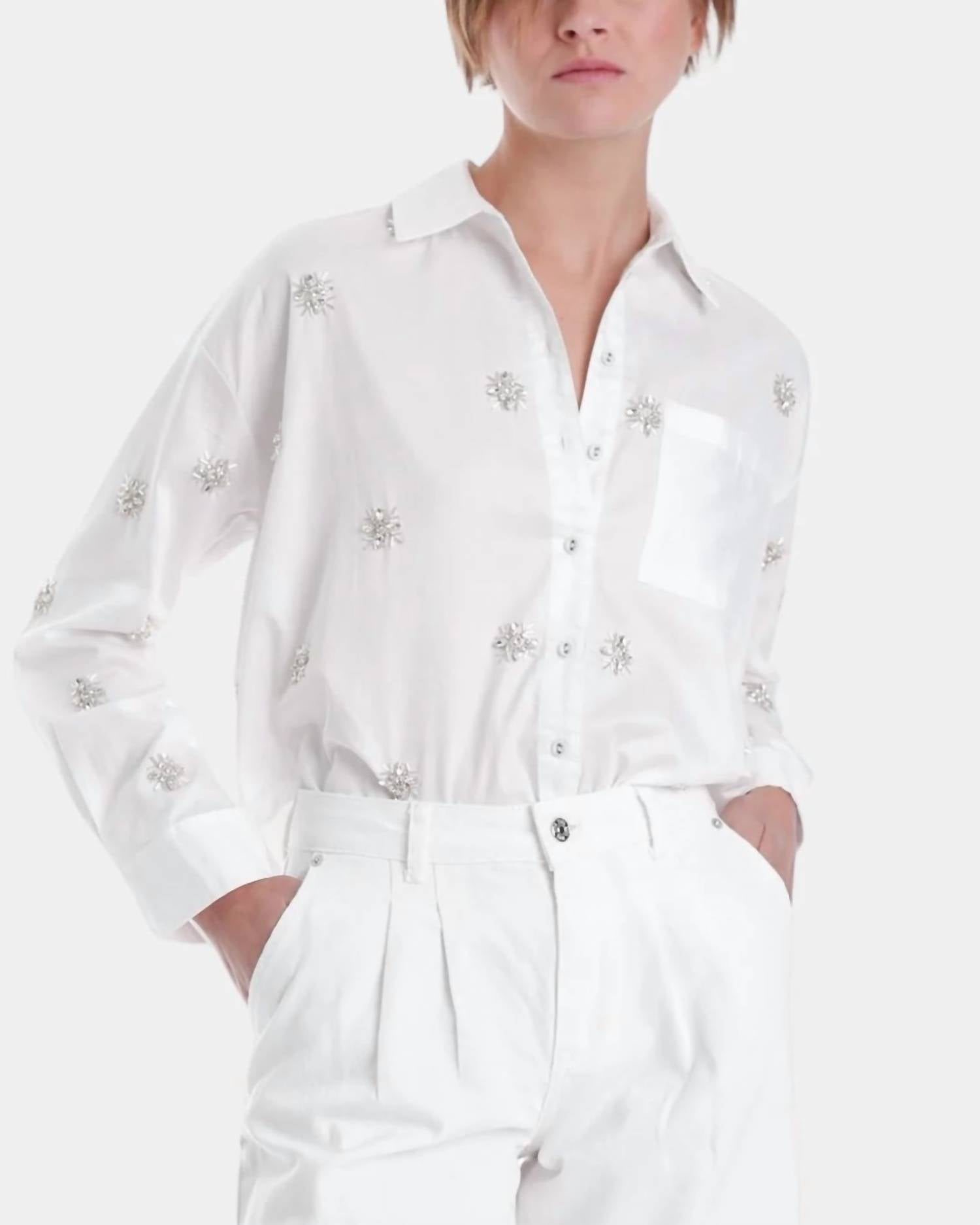 Karina Grimaldi - Gisela Rhinestone Blouse