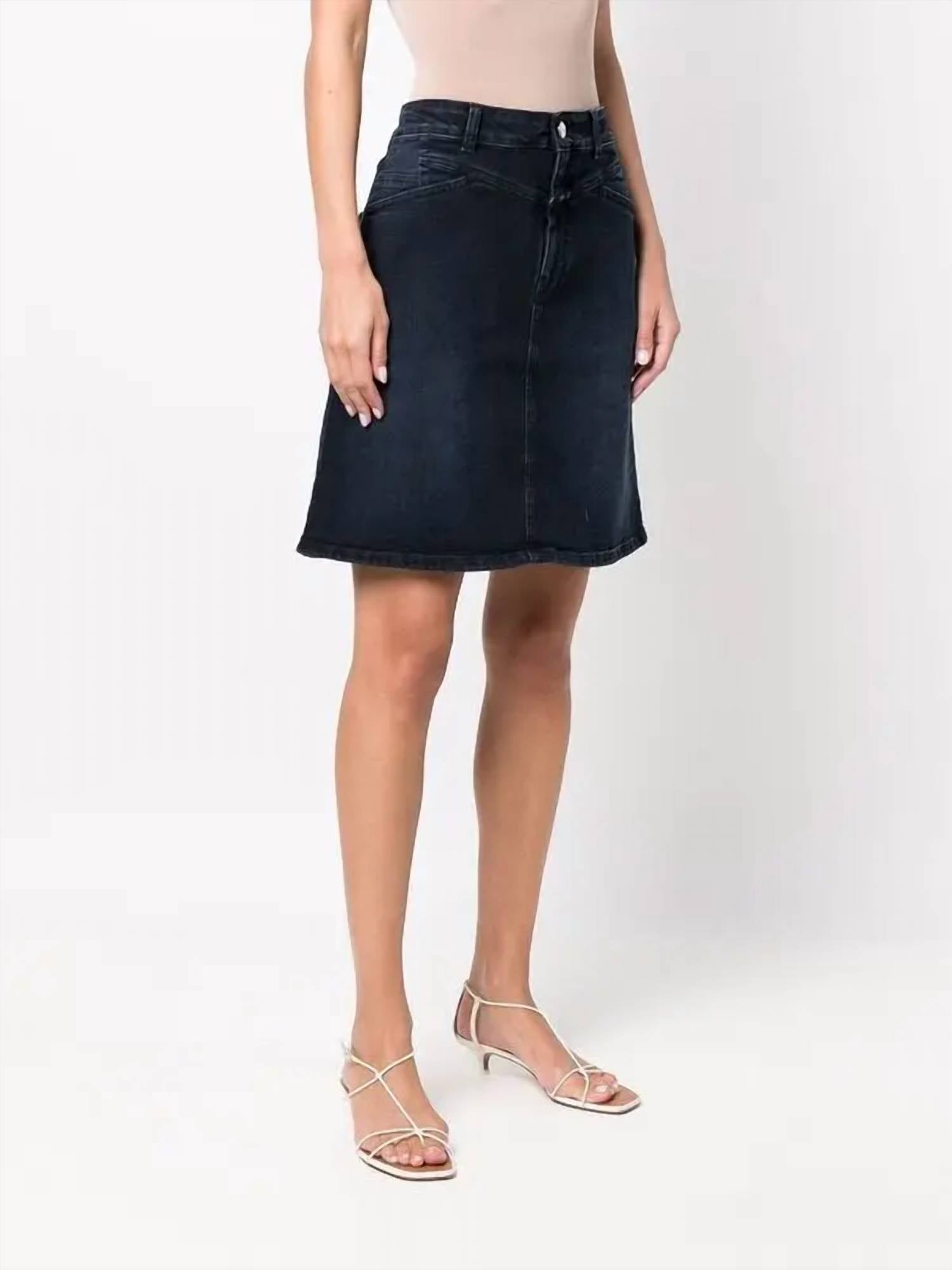 CLOSED Women's Organic Denim Mini Skirt in blue black - women's skirt