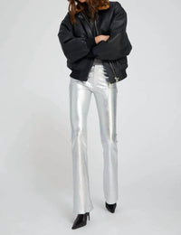 Sprwmn - Leather 5 Pocket Micro Flare Pants