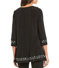 Ic Collection - Crewneck Embellished Blouse