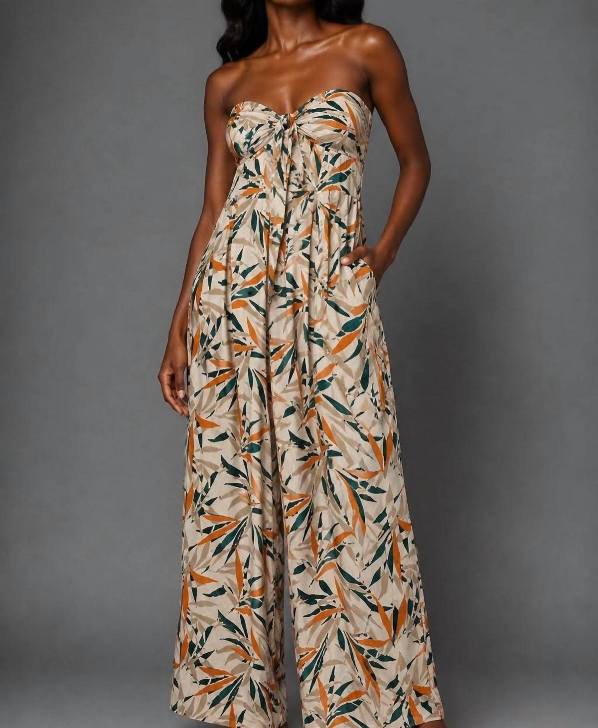 Aakaa - Cabo Tube Tie Jumpsuit