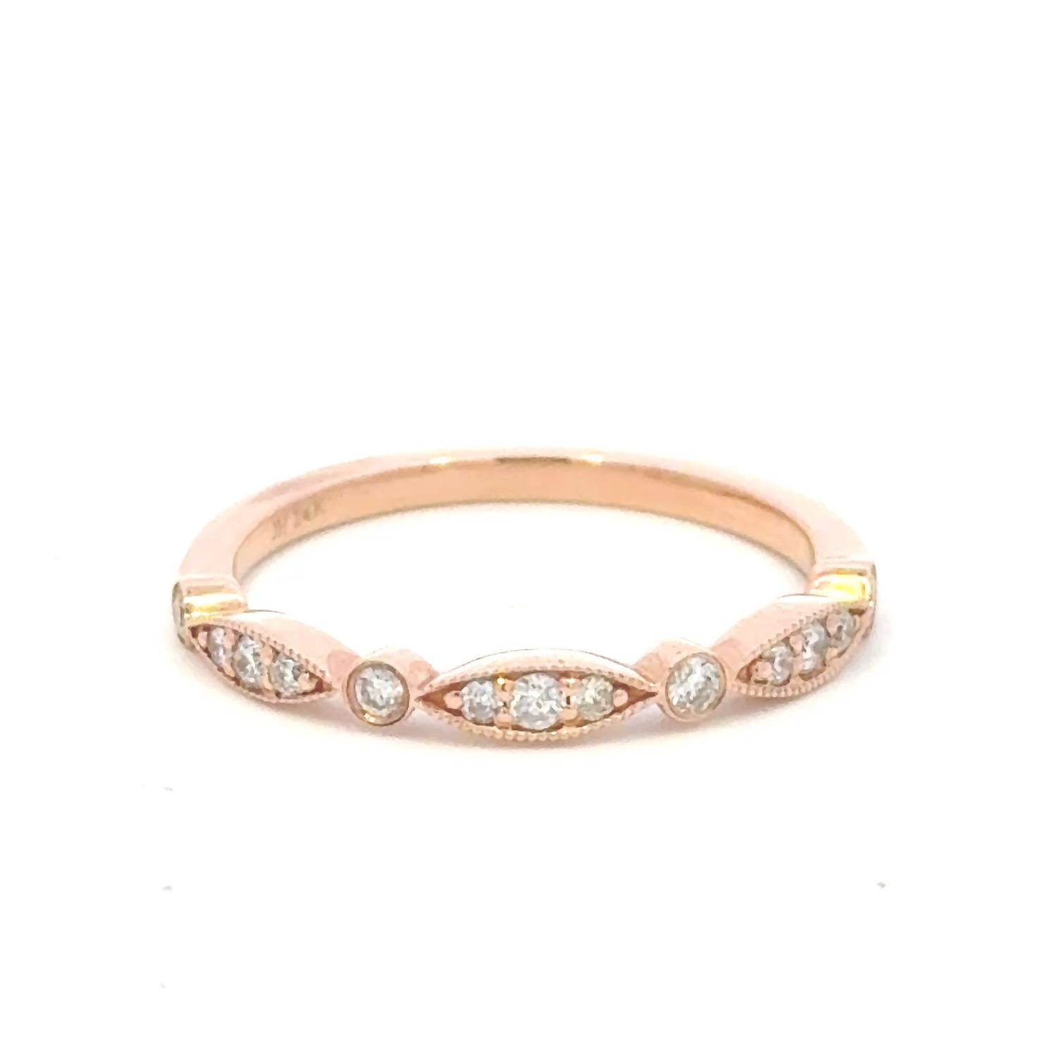 Aamiaa - 0.19 Carat Natural Diamond - 1.80 Grams 14k Rg - directbrandpartner - jewelry - pink