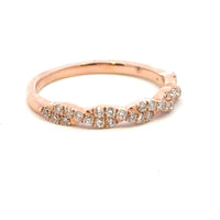 Aamiaa - 0.35 Carat Natural Diamond Twisted Prong Band - directbrandpartner - jewelry - pink