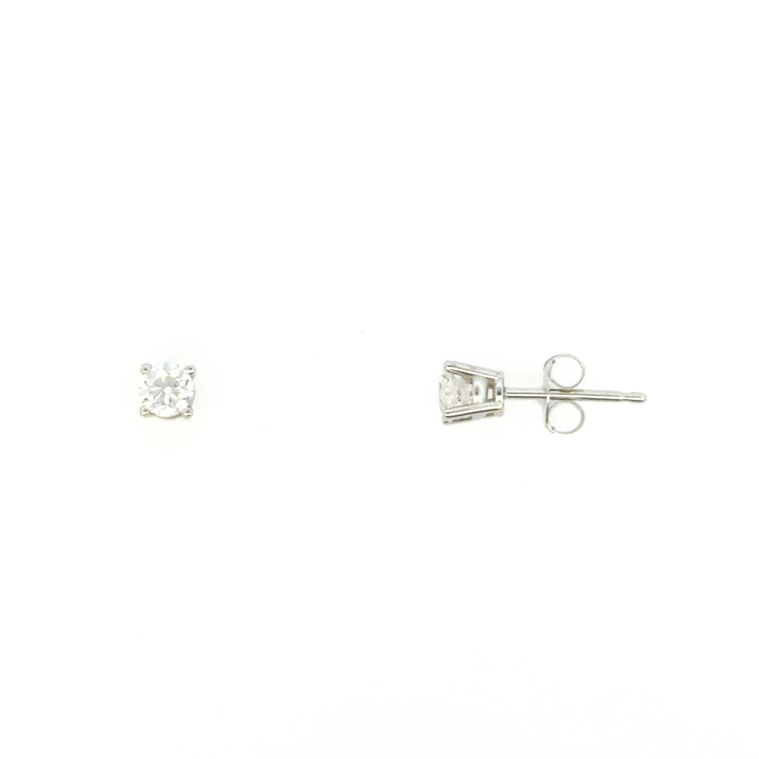 Aamiaa - 0.40 Carat Natural Diamond Round Brilliant Stud Earrings - directbrandpartner - earrings - jewelry