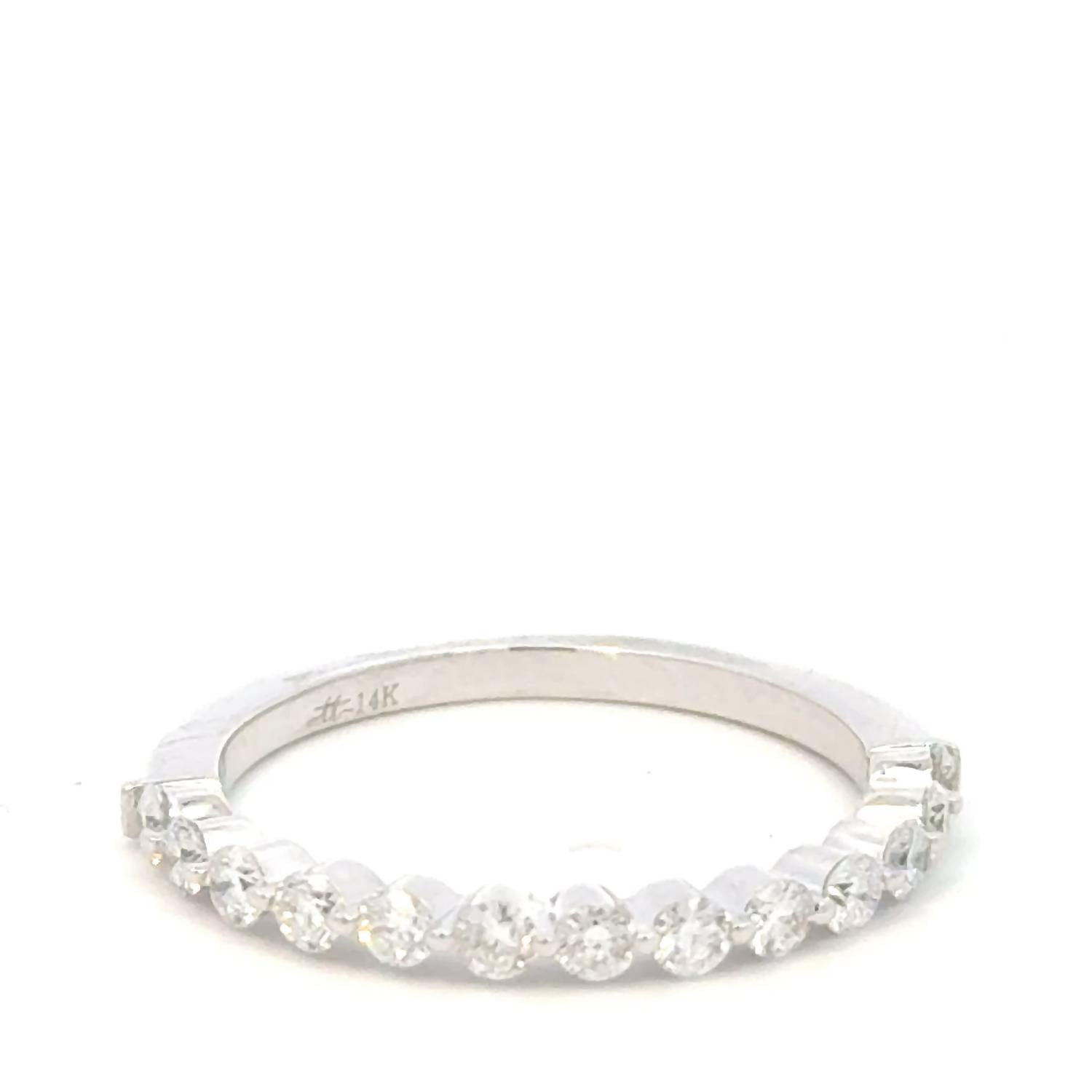 Aamiaa - 0.51 Carat Natural Diamond Bar & Prong Set Band Ring - diamond - directbrandpartner - jewelry