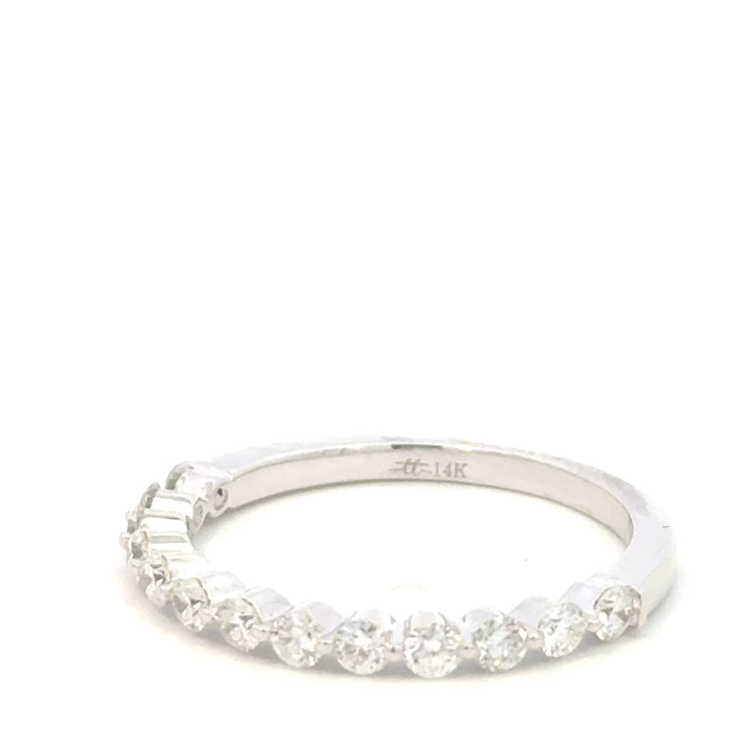 Aamiaa - 0.51 Carat Natural Diamond Bar & Prong Set Band Ring - diamond - directbrandpartner - jewelry