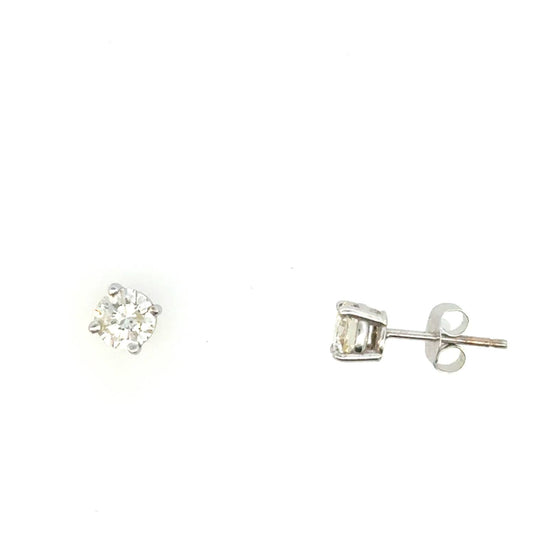 Aamiaa - 0.75 Carat Natural Diamond Round Brilliant Stud Earrings - directbrandpartner - earrings - jewelry