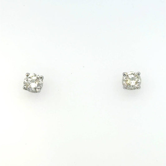 Aamiaa - 0.75 Carat Natural Diamond Round Brilliant Stud Earrings - directbrandpartner - earrings - jewelry