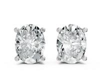 Aamiaa - Women's Oval Shape 4 Prong Push Back Studs