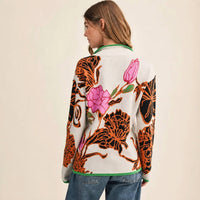 Aapparella - Bloom Bright Floral Half-zip Sweater