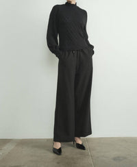 Aaron & Amber - BRUSHED LACE MOCK NECK TOP