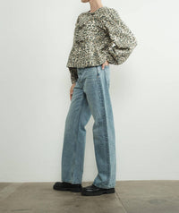 Aaron & Amber - Leopard Tie Front Blouse - animal - blouses - brown