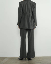 Aaron & Amber - LONG BLAZER WITH BACK PLEATS