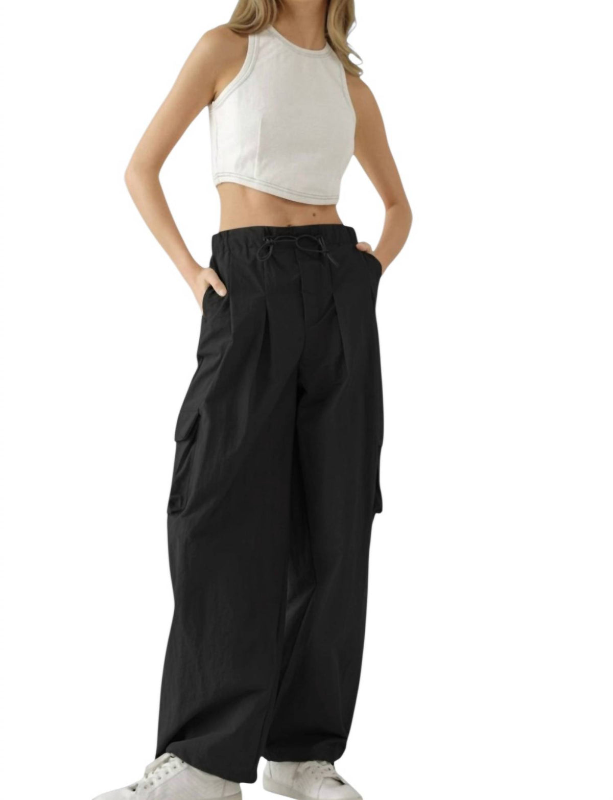 Aaron & Amber - Nylon Cargo Pants