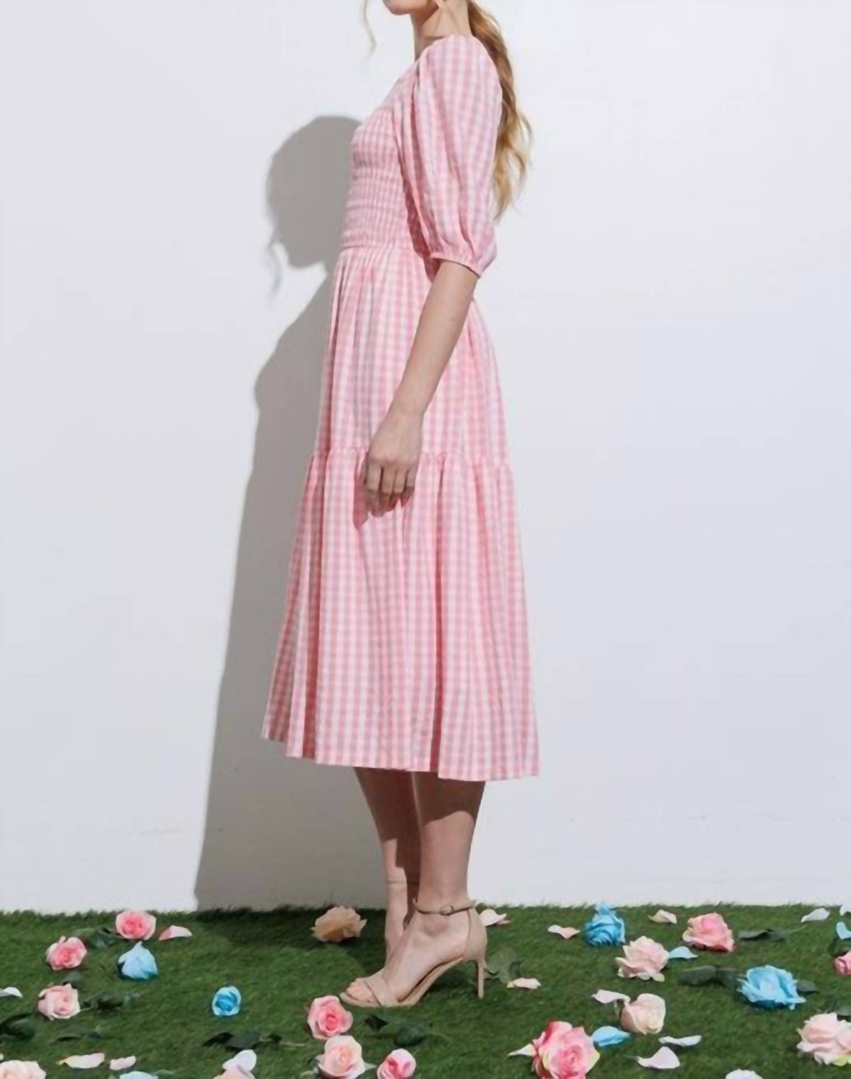 Aaron & Amber - Pink Gingham dress